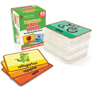 Family Game Toy 2024 Portable Customized Custom Printing English Learning Flashcard Game
