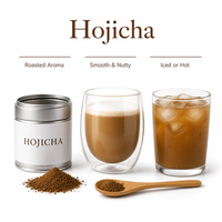 Boîte Cadeau en Étain de Poudre de Hojicha 100g 250g Thé Vert Torréfié Conception Personnalisée Prix de Gros Fournisseur