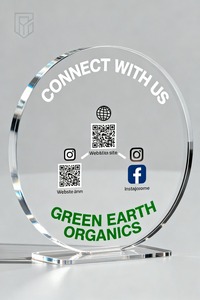 Soporte de exhibición de código QR de acrílico personalizado, transparente, resistente al agua y a los rayos UV, impreso en CMYK, soporte de mesa para menú QR, soporte para letrero de pago. - Product Image 6
