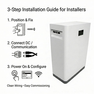 แบตเตอรี่พลังงานแสงอาทิตย์ LiFePO4 51.2โวลต์5kWh ระบบ10kWh เก็บพลังงานติดผนังแบบวางซ้อนกันได้สามารถ RS485กริดพลังงานสำรอง - Product Image 6