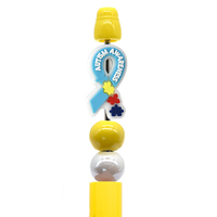 Stylos à bille à perles détachables, encre noire mignonne, fournitures scolaires d'écriture, stylos à perles pour le dessin, le bureau