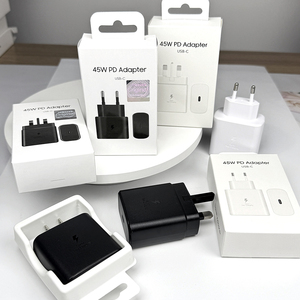 Caricabatterie <span class=keywords><strong>Samsung</strong></span> Originale 45W con Spina US EU UK, Adattatore di Alimentazione Tipo C per Ricarica Rapida Android - Product Image 2