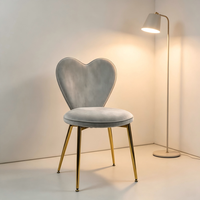 Chaise de maquillage confortable et de haute qualité en forme de cœur, personnalisable, pour coiffeuse de chambre, tabouret d'appoint