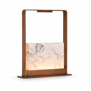 Luxury Modern Marble Effect LED Table Lamp Metal Frame Decorative Nightstand Lamp for Bedroom Living Room Hotel Project - Product Image 5