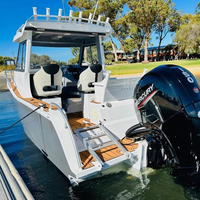 Bateau de pêche de luxe Gospel de 20 pieds en aluminium avec moteur hors-bord, coque en V de 6 m, cabine, yacht à voile, fabrication soudée à la main, à vendre