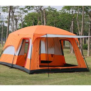 Carpa de Camping Impermeable para 4 Estaciones, Grande, Familiar, con Dos Puertas y Dos Dormitorios, Diseño Plegable, Ligera, 0.68 kg - Product Image 2