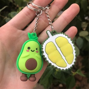 3d simulazione personalizzata 3D Avocado anguria fragola frutta portachiavi borsa <span class=keywords><strong>portamonete</strong></span> ciondolo giocattolo morbido in PVC - Product Image 4