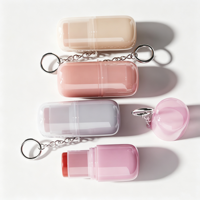 Étui vide en forme de cœur pour baume à lèvres avec pendentif, étui à rouge à lèvres, étui à blush, étui à crème pour les lèvres, pot à fond de teint et correcteur