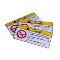Étiquettes d'avertissement personnalisées, étiquettes de sécurité en PVC, étiquettes d'avertissement imperméables, autocollants auto-adhésifs à haute visibilité