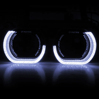 VAHID Bulk 5D Crystal Angel Eyes WRGB LED Halo Ring, contrôle par application mobile, étanche, feux de jour pour voiture, pièces de rétrofit