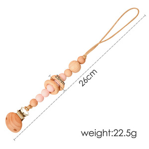 Jouet en silicone souple et confortable pour bébé, anneau de dentition en hêtre, colle à dents anti-chute, nouvelle sucette - Product Image 5