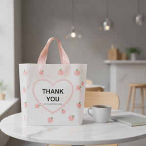 Sacchetti di Plastica Personalizzati con Stampa, Spessi e Resistenti, con Manici a Cappio e <span class=keywords><strong>Fondo</strong></span> Quadrato <span class=keywords><strong>per</strong></span> Confezionamento in Negozi di Abbigliamento - Product Image 3