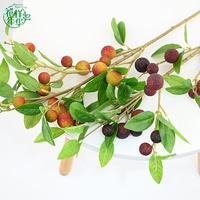 Bouquet de baies artificielles scintillantes Blossom de 45 cm, de haute qualité, écologiques, légères, faites à la main, accessoires de photographie et décoration intérieure