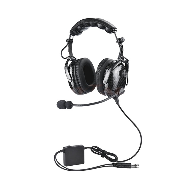 Raytalk OEM Custom Carbon Fiber Pilot Specific Active Noise Canceling 3.5mm Interface CE Certified Corded Headset Microphone