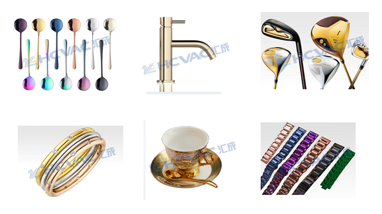 Stainless Steel Utensil Cookware PVD Coating Machine Titanium Gold Plating Plant