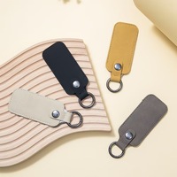 Sarung Pelindung USB Flash Drive Kulit Asli Kabel Data Mini/U Disk/U Shield Kantong Penyimpanan Gantungan Kunci Ringan Baja Tahan Karat