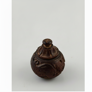 Handcrafted Wooden Trinket <b>Box</b> with Intricate Floral Carvings Ideal for <b>Pill</b> Storage and Keepsakes at a Reasonable Price - Product Image 1