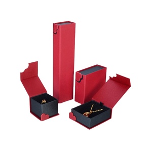 Red <b>Jewelry</b> <b>Storage</b> Box Fashionable Luxury <b>Jewelry</b> Organizer Box Customized Gift Box - Product Image 1