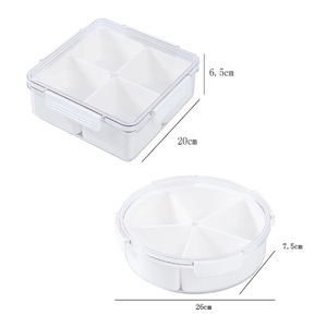 Organisateur de compartiments rectangulaires moulés par injection pour fruits, collations, bonbons, avec couvercle, pour armoire de rangement alimentaire - Product Image 2