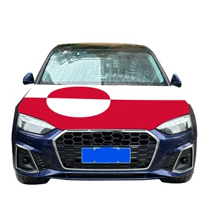 Housse de capot de voiture personnalisée avec drapeau du Groenland, 120x150cm, <span class=keywords><strong>en</strong></span> Spandex, protection moteur, vente <span class=keywords><strong>en</strong></span> gros, décoration pour la Journée Nationale, résistante au froid - Product Image 1