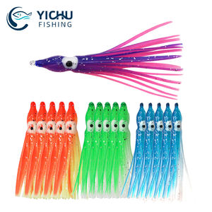 5 pçs/saco 20 Cores Plástico Macio Trolling Pesca Usando Saias De Polvo e Luminoso Lulas Saia Isca De Pesca <span class=keywords><strong>Squid</strong></span> Lure - Product Image 6