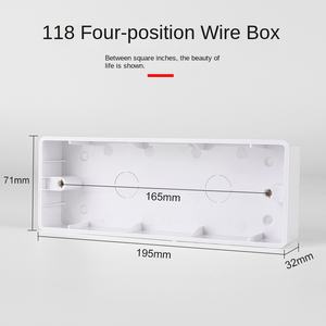Caja inferior de instalación de interruptores, caja de instalación integrada, caja de instalación de enchufe de interruptor ignífugo, varias especificaciones - Product Image 2