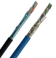 Vente chaude Cat6/Cat6a Câble Réseau UTP/FTP/SFTP 4 Paires 0.50mm 0.57mm Câble LAN