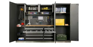 Metal Heavy Duty Steel Garage Tool Cabinet mit Pegboard