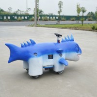 Équipement d'attraction pour aire de jeux publique intérieure/extérieure pour enfants, animatronique en acier grandeur nature, à monnayeur, motif dessin animé mignon, pour centre commercial