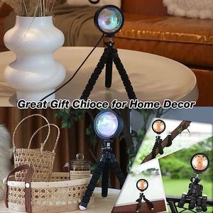 Sunset Projector LED Floor RGB Yellow USB Eco-Friendly Postmodern Adjustable Color Temperature Night <b>Light</b> Lamp for Photography - Product Image 6