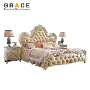Royal wooden mdf wood home bed designs mdf hot sale in malaysia bedroom furniture king size bed grace wood durable bedroom set