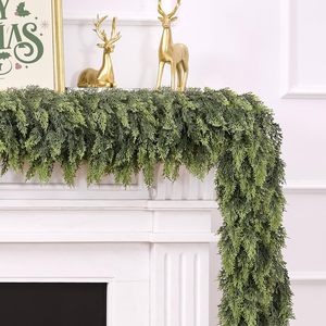 9FT Mantle Realistic Faux Greenery Garland Artificial Pine Garlands for Christmas Mantel <b>Table</b> Xmas Holiday Seasonal Decor - Product Image 2