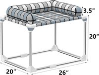 Lit pour chien et chat surélevé à placer près du lit, avec extension fixée à la fenêtre, idéal comme coin détente avec oreiller