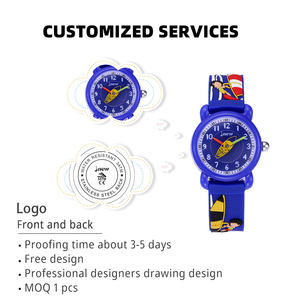 <span class=keywords><strong>Montre</strong></span> à quartz à ruban ultra-mince de haute qualité sport de dessin animé personnalisé et à la mode «Surfing Boy» <span class=keywords><strong>montre</strong></span> pour bébés et enfants - Product Image 5