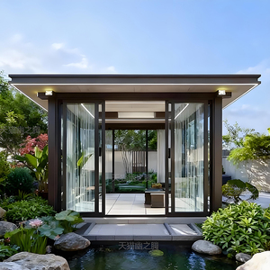 Pavillon en aluminium de style chinois moderne pour cour, jardin extérieur, villa, usine, salon de thé extérieur - Product Image 2