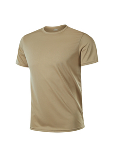 เสื้อยืดคอกลมแขนสั้นผู้ชาย สีพื้น แห้งเร็ว ผ้าถัก ทรงปกติ สวมใส่สบาย 100% โพลีเอสเตอร์ - Product Image 6