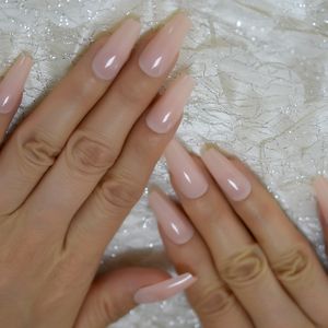 Appuyez sur <span class=keywords><strong>les</strong></span> ongles forme de ballet de cercueil de couleur nude moyenne couverture complète 12 tailles-24 pièces <span class=keywords><strong>pour</strong></span> la <span class=keywords><strong>manucure</strong></span> de date de fête - Product Image 3