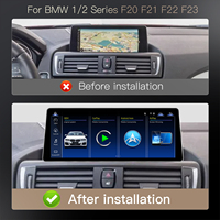 Layar Sentuh 12.8'' 2400*900 Carplay untuk BMW Seri 1 F20 F21 F23 2011-2019 Head Unit Multimedia Mobil Android Auto Plug & Play.