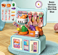 Mini-cuisine pour enfants, ensemble de jeu de simulation de cuisine, jeu d'imitation avec sortie d'eau, coffret cadeau éducatif d'anniversaire