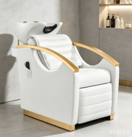 Station de lavage de cheveux moderne de luxe, fauteuil de lavage inclinable pour salon de coiffure, bac à shampoing, équipement de beauté, chaise de lavage électrique pour salon