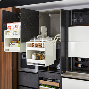 ארונות מטבח מודולריים מודרניים עם MDF ולוח מלמין, מידות בהתאמה אישית, צירים ואביזרי כיור, מסילות למגירות וסל מגירה - Product Image 4
