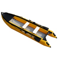 Qingdao Haohai 2.1-3m Kayak gonflable bateau de pêche PVC matériau de coque moteur alimenté Kayak simple pour rivière longueur 4m