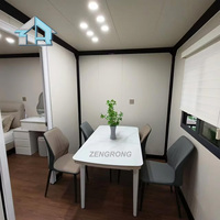 Cabane compacte préfabriquée moderne de 20 pieds ou 40 pieds avec 1, 2 ou 3 chambres pour maison conteneur préfabriquée extensible ou mini-maison