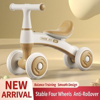 Expédition directe d'usine, jouets pour enfants, trottinette à quatre roues en plastique pour l'extérieur avec siège, 1-3 ans, charge maximale 50 kg