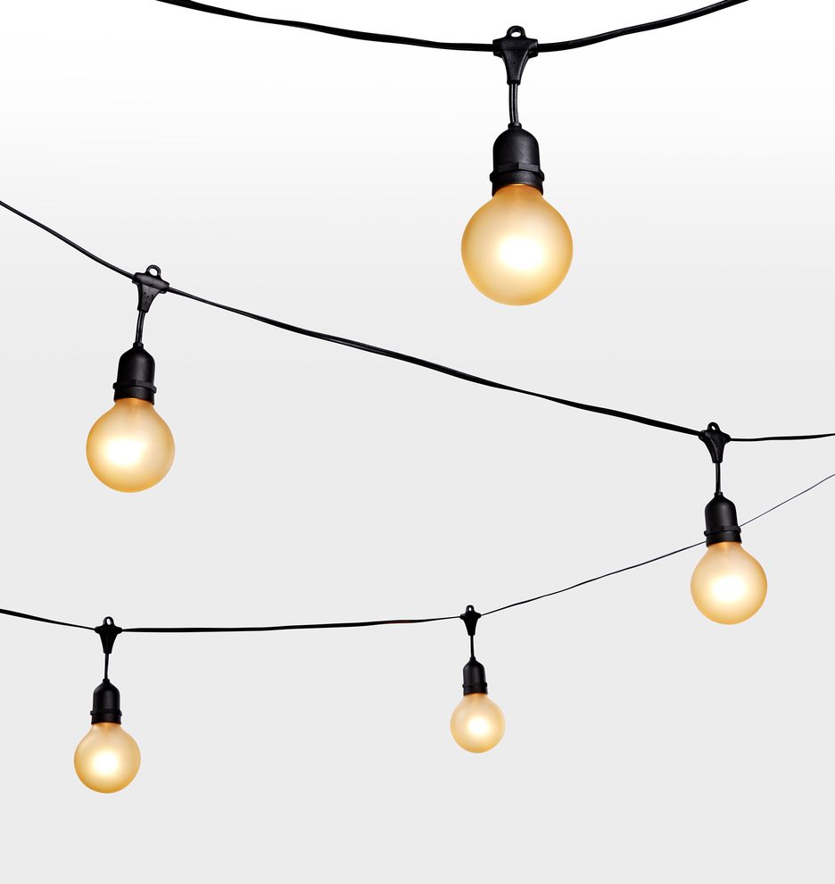 Наружная светодиодная гирлянда с круглым светом коммерческого класса, водонепроницаемая, 48 футов