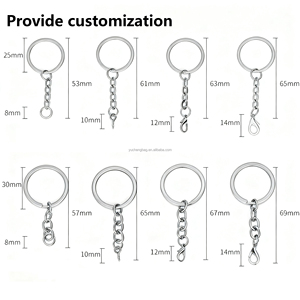 Portachiavi 2026 con ciondoli in peluche anime personalizzati Labubu, accessori per portachiavi, anello portachiavi piatto in metallo, accessori per borse, kit di anelli a <span class=keywords><strong>O</strong></span> - Product Image 3