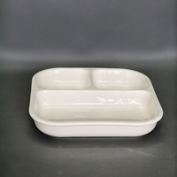 Service de table en céramique durable pour bébé, assiette compartimentée avec manchon en silicone antidérapant, sans BPA, qualité alimentaire, compatible micro-ondes