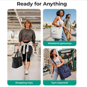 Bolsa <span class=keywords><strong>de</strong></span> Viaje Plegable y Expandible Ligera con Asa Resistente, <span class=keywords><strong>para</strong></span> Llevar en Avión, con Compartimento <span class=keywords><strong>para</strong></span> Zapatos y Organizador - Product Image 6