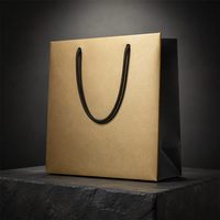Sacs cadeaux en papier personnalisés, sacs de shopping de luxe, sacs d'emballage pour la vente au détail avec poignées en corde pour boutique, mariage, fête, événement, fournitures en gros