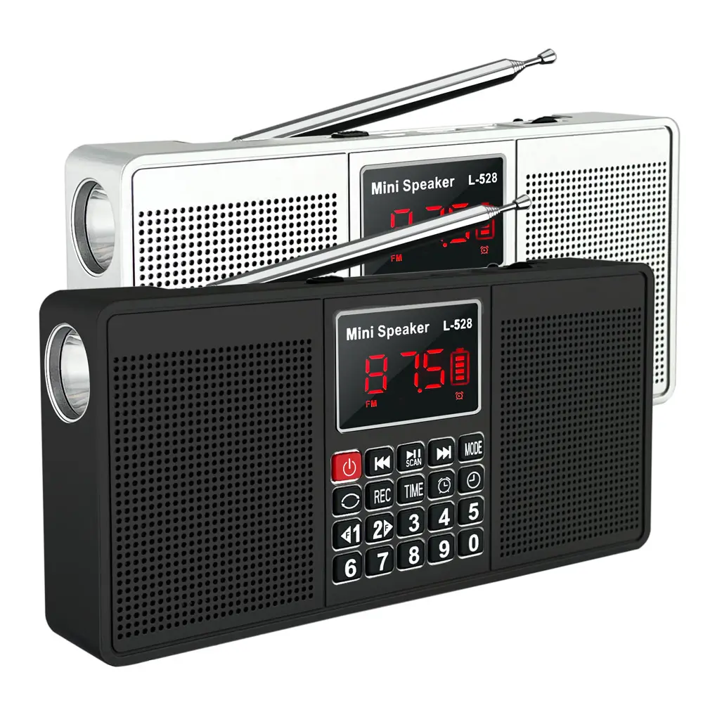 LCJ L-528 hi-end USB TF card BT loud stereo wireless audio speaker with alarm clock radio